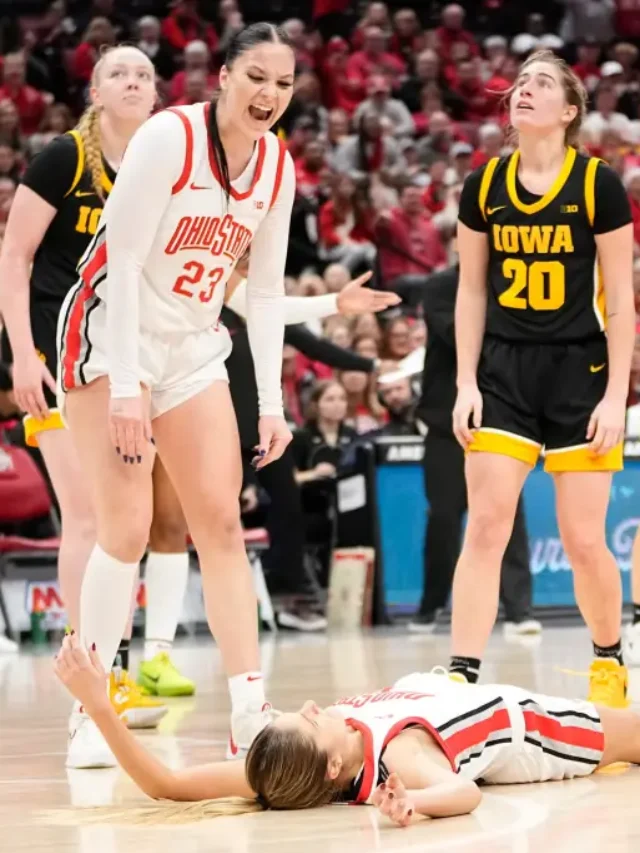 Ohio State shocks No. 3 Iowa in a 100-92 overtime win, overcoming Caitlin Clark’s 45-point brilliance.